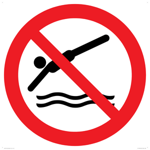 Prohibition: No diving